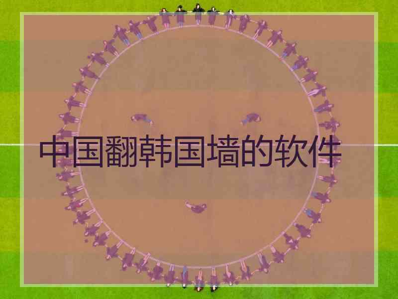 中国翻韩国墙的软件