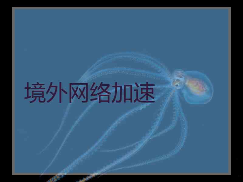 境外网络加速