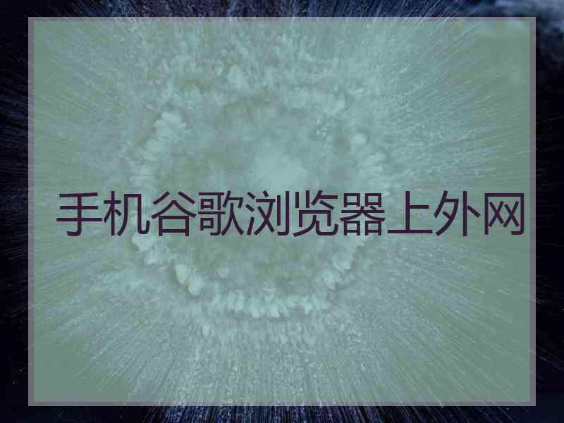 手机谷歌浏览器上外网