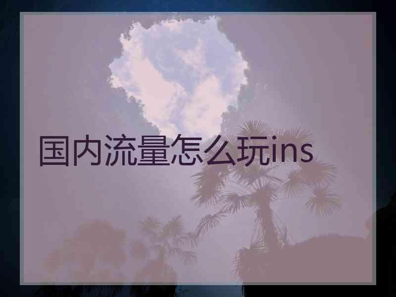 国内流量怎么玩ins