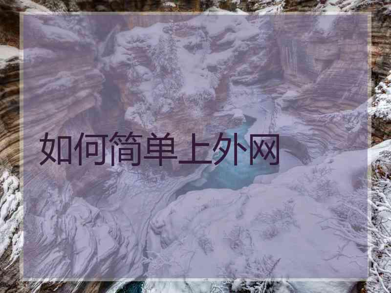 如何简单上外网