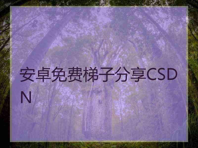 安卓免费梯子分享CSDN