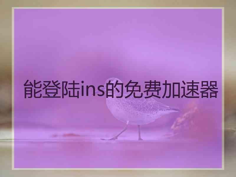 能登陆ins的免费加速器