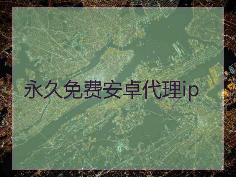永久免费安卓代理ip