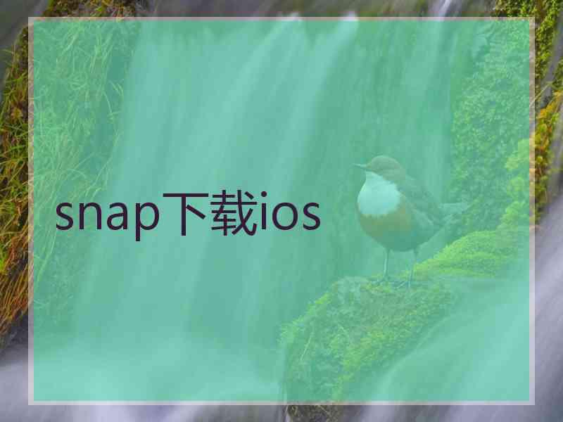snap下载ios