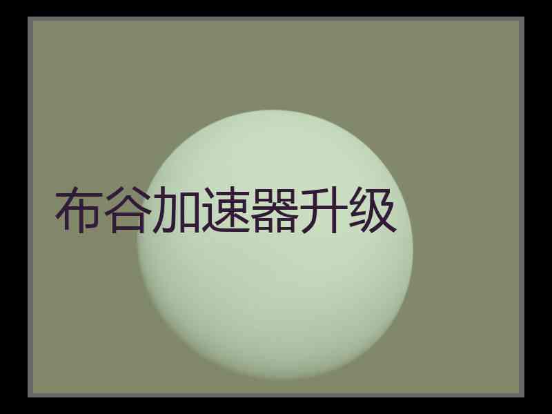 布谷加速器升级