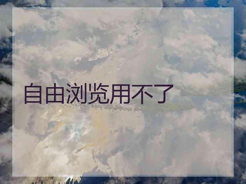 自由浏览用不了