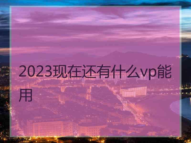 2023现在还有什么vp能用