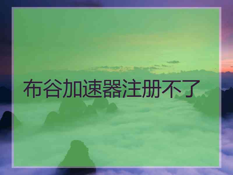 布谷加速器注册不了